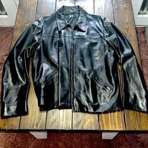 Excellent Condition M.B. - Made it Italy Men’s Leather Jacket: USA 46 - XL